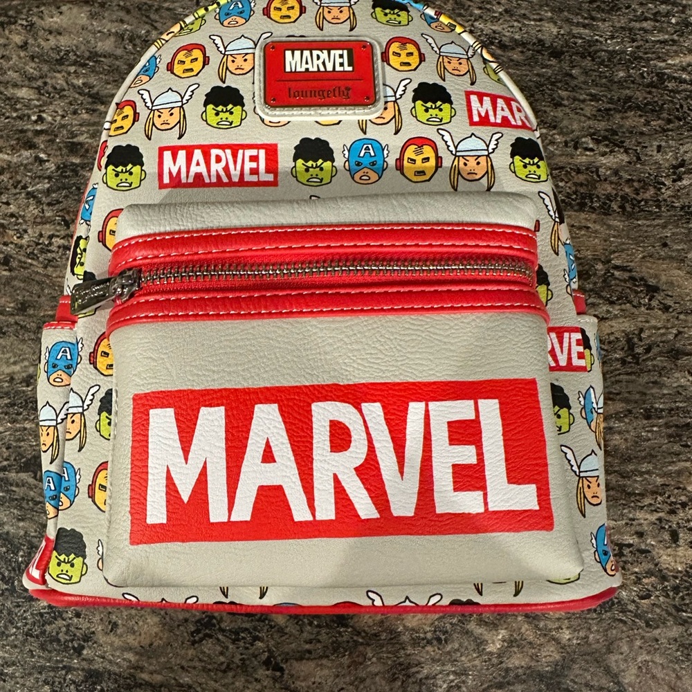Loungefly Marvel Red and White Backpack with Iconic Design